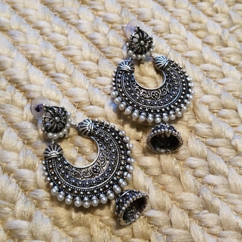 Silver earrings